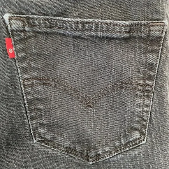 LEVI STRAUSS 511 Straight Leg Faded Black Denim Jeans 33 x 32 - Picture 12 of 14
